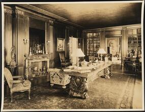 [Residence. Interior, study.]