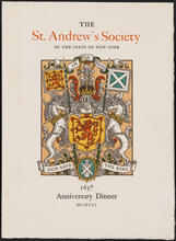 The St. Andrew's Society of the State of New York 165th Anniversary Dinner
