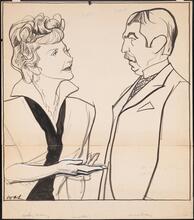 [Dorothy Stickney as Vinnie and Howard Lindsay as Father in "Life With Mother".]