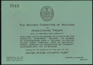 Mayor's Committee of Welcome to Home-Coming Troops