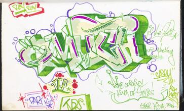 2 Much [Page in Joey TDS's black book.]