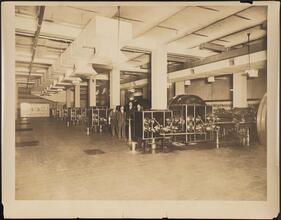 [Interior, engine room.]