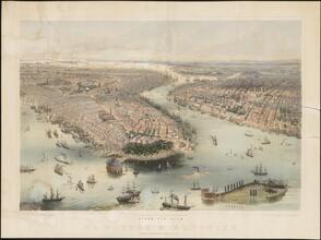 Birds Eye View of New York & Brooklyn