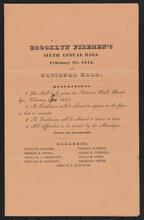 Brooklyn Firemen's Sixth Annual Ball