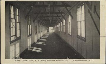 Main Corridor, U.S. Army General Hospital No. 1 Williamsbridge, N.Y.