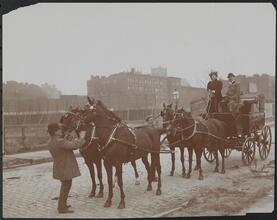 Coaching, Anna Held driving.