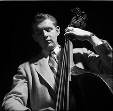Swing Band Contest Sponsored by LOOK [Man playing an upright bass.]