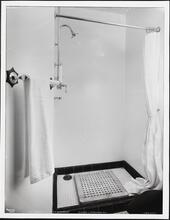 [S.S. "Washington", Shower of Stateroom #A1, Cabin Class.]