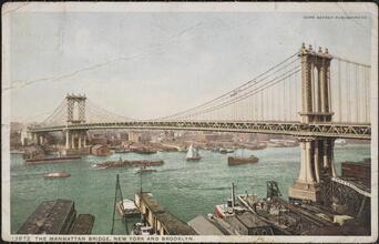 The Manhattan Bridge, New York and Brooklyn.