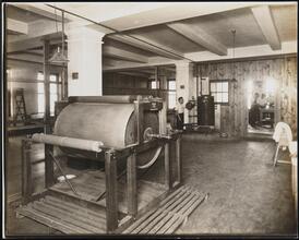 [Interior, laundry.]