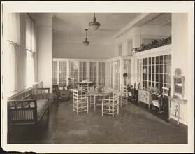 [Interior, clothing store.]