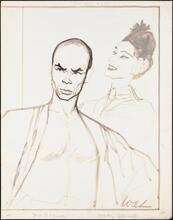 [Yul Brynner as The King of Siam and Dorothy Sarnoff as Lady Thiang in "The King and I".]