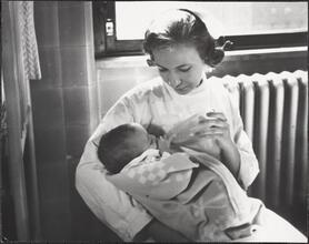 Roosevelt Hospital, Bottle Feeding a Sick Baby.