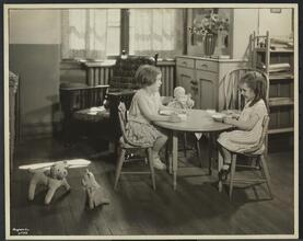 New York Association for the Blind, Two Children at Table.
