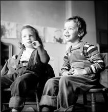 Children's Book Tryouts [Two children sitting in chairs.]