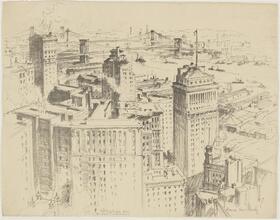 [East River Bridges from Standard Oil Building]