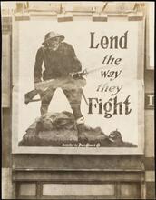 Street Scenes, etc. Showing Displays of Liberty Loan Posters during World War I [Liberty Loan sign.]