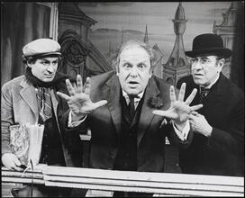 [David Margulies as Imre Laszlo, Jack Weston as Dietrich Merkenschrift and Joseph Leon as Freitag in "Break a Leg".]