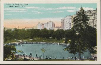Lake in Central Park, New York City.