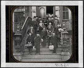 Children's Aid Society. Going West. Last party sent out by Mrs. John Jacob Astor before her death.