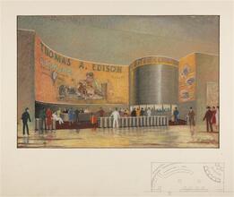 [Thomas A. Edison Ediphone exhibit.]