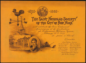 The Saint Nicholas Society of the City of New York will celebrate the Semi Centennial Anniversary of its foundation