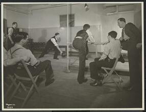 New York Association for the Blind, Interior, Bowling Alley, Looking Across the Alley.