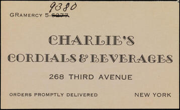 Charlie's Cordials and Beverages