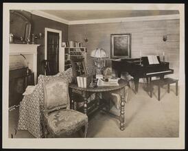 Residence, Interiors and Portrait of Mrs. Herman Lewis.