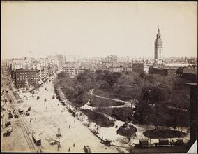 [Aerial view of Madison Square.]