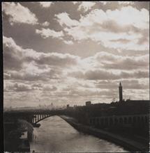 [The Harlem River at High Bridge.]
