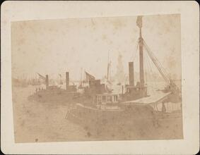 [Ships in the harbor for the Roosevelt Parade.]
