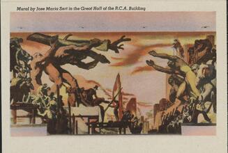 Mural by Jose Maria Sert in the Great Hall of the R.C.A. Building.
