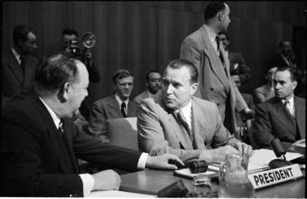 United Nations [Nasrollah Entezam at the General Assembly of the United Nations.]