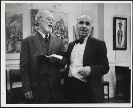 [Saul Raskin and Isaac Lichtenstein at a museum.]