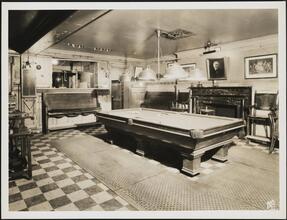 16 Gramercy Park South. The Players Club. Interior, view of playroom and bar, before alterations