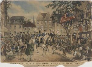 Washington's Triumphal Entry in New York, November 25th, 1783.