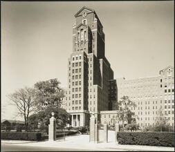 Clarkson Avenue between New York Avenue and Albany Avenue. Kings County Hospital