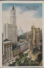 St. Paul's Chapel, Broadway and Park Row, New York City.