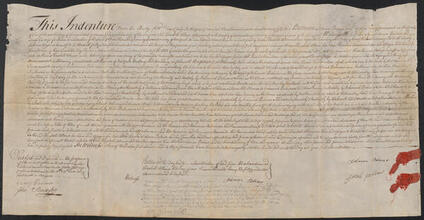 Deed between Solomon Palmer with Sarah Palmer and Elizabeth Allaire, July 31, 1753