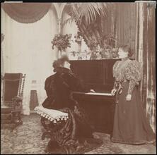 Portrait, Sarah Berhardt & Friend at Hoffman House.