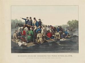 Marion's Brigade Crossing the Pedee River, S.C. 1778.