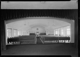 First Presbyterian Church. Interior, general to chancel.