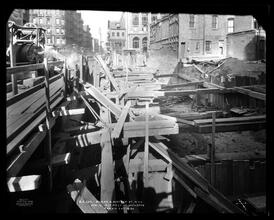 Norfolk and Grand Street, S.E. corner. Corn Exchange Bank branch, progress view.
