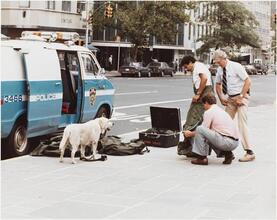 [Bomb squad preparing for a mission.]