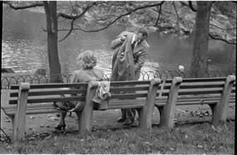 Men Are Such Wolves [Man talking to a woman in the park.]