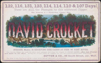 The Famous A 1 First-Class Clipper Ship David Crockett