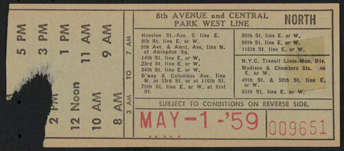 [New York City Transfer Ticket]