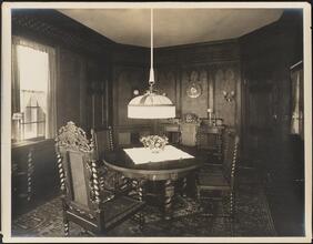 [Residence. Interior, dining room.]