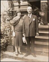 [Al Smith with his wife (neé Catherine Ann Dunn) at the Executive Mansion.]
